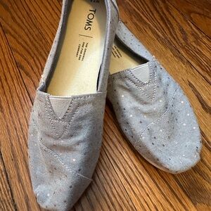 TOMS Gray Slip-On Shoes